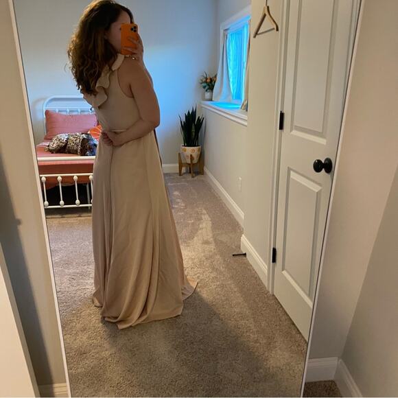 BHLDN Sachin & Babi Light Pink Wrap Maxi Dress Gown 6 - Picture 2 of 14